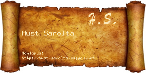 Hust Sarolta névjegykártya