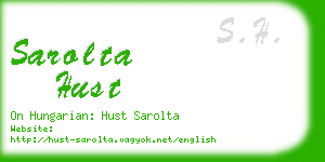 sarolta hust business card